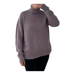 TNA Purple Cowl Neck Sweater Cozy Knit